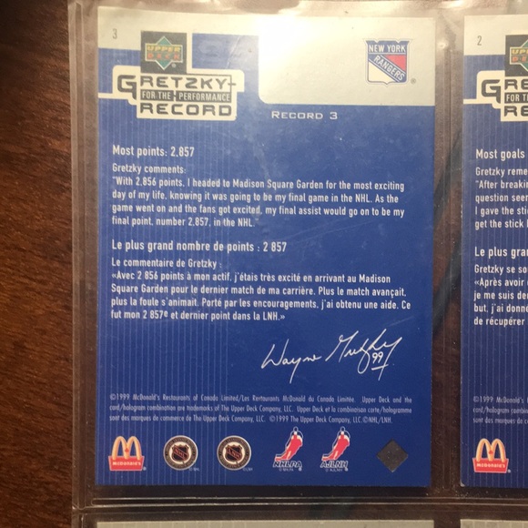 1999-00 McDonald's Upper Deck GRETZKY Performance for the Record Complet… - Picture 8 of 8